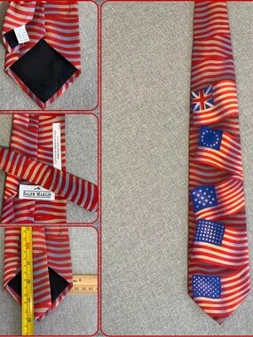 Ralph Marlin Patriotic American Flags Tie